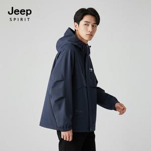 JEEP SPIRIT 스포틱  스트링 후드 윈드브레이커 네이비 (JSSPJK96)
