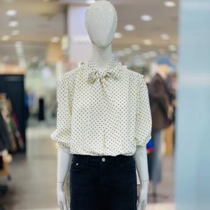 [클리지]도트 땡땡이 리본타이 블라우스 CQ2WBL22