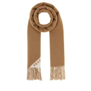 프라다 여성 베이지 Camel 카멜 울 머플러 1FS0552COO F045Y