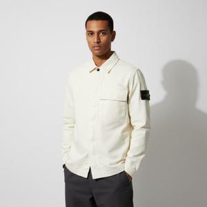 스톤아일랜드  스톤 남성 와펜 패치 포켓 디테일 오버셔츠 자켓(아이보리) L1S15 1200013 S0A10 V0093