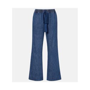 발렌티노 코튼 샴브레이 와이드 팬츠 P01107860