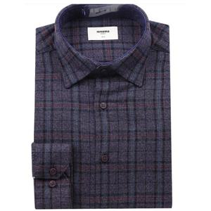 [레노마(셔츠)]세련된 컬러감의 따뜻한 기모 글렌체크 슬림핏긴팔셔츠 RPWSL1130WN