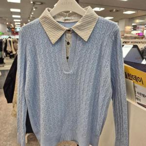 클리지 HC42 봄 카라 니트 티셔츠 CQ2WKT19