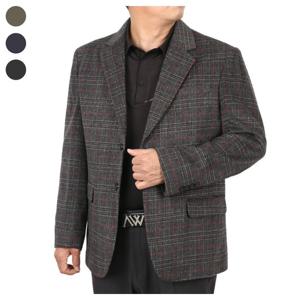 남자 봄 여름 국내제작 체크 울 콤비자켓 DA-L-CO-Q001-차콜