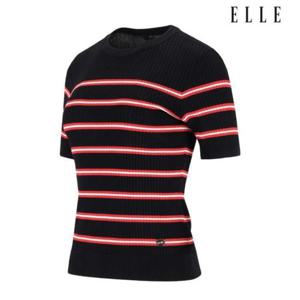 엘르골프 세이브존01 여성 스트라이프 라운드 스웨터 6L43302 199