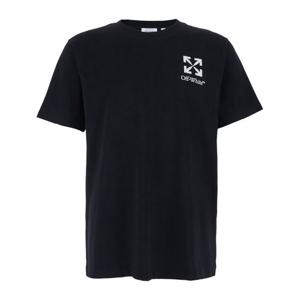 오프화이트 로고 프린트 크루넥 반팔 티셔츠 44MAA027S26J00B 0