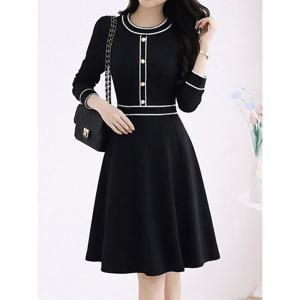 [모리스커밍홈]진주 스티치라인 니트원피스_M2602OP607A