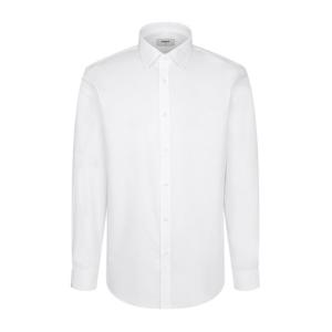 [레노마(셔츠)]카라 커프스 디테일 자수 핀스트라이프 도비 셔츠 RQSSL1122WH