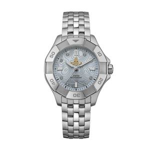 비비안웨스트우드 더브롬톤 여성 실버 블루 메탈시계 VV341LBLSL