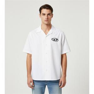 디젤 S-MAC-C 로고 볼링 반팔 셔츠 A14636 0PCAL 100