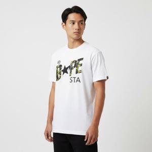 베이프 ABC 카모 베이프 스타 로고 티셔츠 001TEL801008M WH0