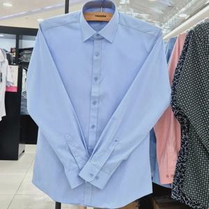 [레노마셔츠]슬림핏/모달 필라필 스판/카라.소매 안 배색 긴소매