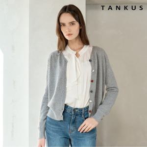 [탱커스]컬러 버튼 포인트 V넥 니트 가디건 (TY1CD010L0)