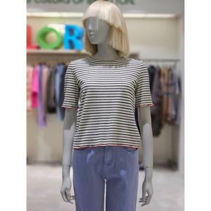 [베네통]MARIO베네통 스트라이프 짜임 니팅 티셔츠 BATSA6611