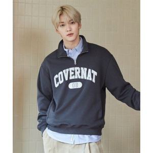 커버낫 COVERNAT [수빈 ]아치로고 하프집업 맨투맨 Dark Gray CO2503CR09DG 343940