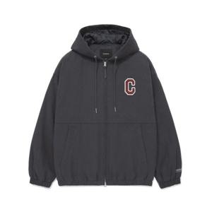 커버낫 COVERNAT C 로고 헤비 옥스포드 후디 자켓 차콜 CO2403JK45CH 344562
