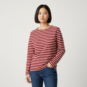 세인트제임스 6870 PERSAN ECRU 메르디앙 모던 스트라이프 공용 긴팔티