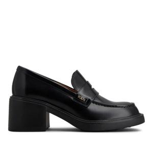 토즈 라운드 토라인 블록 힐 가죽 로퍼 XXW73L0JK40SHA B999