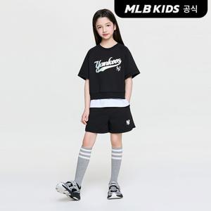 [MLB키즈 공식]26SS 스트릿 베이직 레이어드 티셔츠세트(여아) NY (Black)7FS1B0663-50BKS