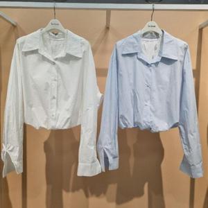 라티움 HC34 봄 밑단배딩처리 루즈핏 숏짧은 남방셔츠 T2613bl27