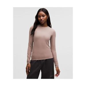 룰루레몬 LULULEMON 원더모스트 Ultra Soft 리브드 Nulu 크루넥 롱슬리브 셔츠 LW3JHJS-045797 362756