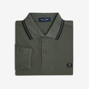 [공식][M3636] 롱 슬리브 트윈 팁 프레드페리 셔츠 - 로렐리스그린/블랙 AFPM2533636-Z50