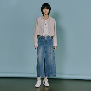 [랩]컷오프 웨이스트 워싱 트임 스커트(AS1DS261)