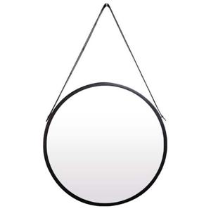 IG7343 메탈 가죽 원형 벽거울 블랙 36.5cm 제조한국 벽거울 스트랩벽거울 인테리어벽거울 가죽벽거울 거울