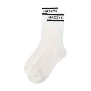 헤지스 골프 여성 26SS 아이보리 여성 로고 라인 미들 삭스 HWSS6E107IV