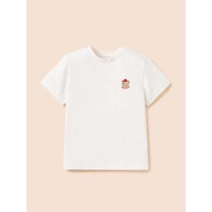 [빈폴키즈] [Essential] 달이 라운드 반소매 티셔츠  아이보리 (BI6242GE10)