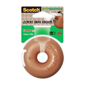 아트박스/오피스큐 3M스카치 매직테이프 도넛초코 12mmx10M