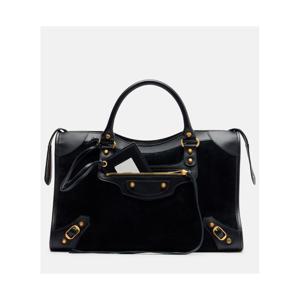 발렌시아가 Le City 미디엄 레더 트리밍 스웨이드 토트 백 P01158201