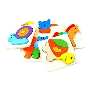 퍼즐 해피타운_원목동물입체퍼즐-3종세트(랜덤)