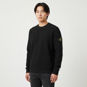 스톤아일랜드  스톤 남성 와펜 패치 와플 플리스 맨투맨(블랙) L1S15 6100056 S0044 V0029