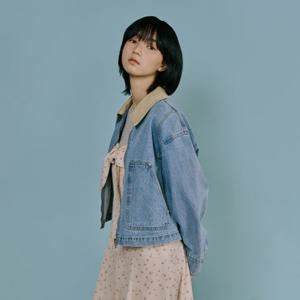 [랩] 랩 배색 카라 절개 데님집업 청자켓 (AS1DZ261) AS1DZ261