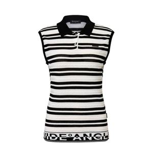 [와이드앵글]여성 CO 스트라이프 폴로 슬리브리스 L WWM26K76Z1