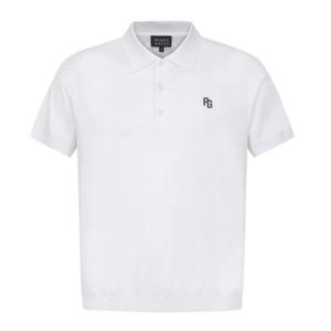 [파리게이츠] 511F1SR203_WH-남성 사이드 메쉬 블록 카라 반팔 니트-(26년S S) 511F1SR203