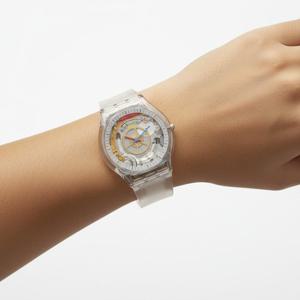 스와치 SS08K109 CLEAR CLEARLY SKIN 공용 우레탄시계