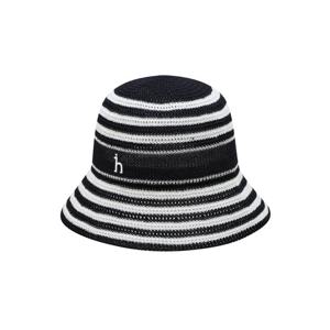 헤지스 골프 여성 26SS 네이비 여성 스트라이프 크로쉐 버킷햇 HWHE6E202N3