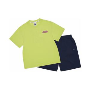 [내셔널지오그래픽키즈][온라인전용] K262UPB902 에어로쿨 5부 상하 SET LIME