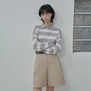 [랩] 랩 멀티 스트라이프 카라 니트 (AS1KH268) AS1KH268