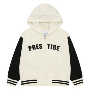 에꼴리에 여아 배색 레터링 후드 점퍼 24A0153_BE