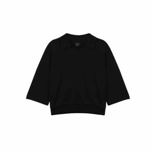 APPLE PINK 7부 카라 크랍 맨투맨 APK8T261GSB_BK