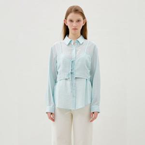 [올리브데올리브]뷔스띠에 셋업 시어 셔츠 OH6XB2860