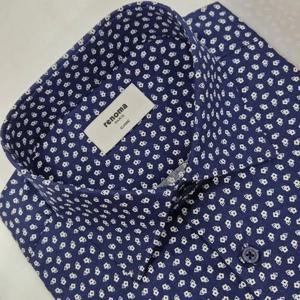 [레노마셔츠]일반핏/면100 스퀘어 올오버 프린트 긴소매 셔츠 RP