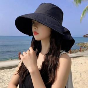 [패션] 여름 모자 캐주얼 햇빛차단 페도라 비치 여자 챙넓은