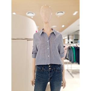 [숲]스트라이프 소매턴업 7부 셔츠 SC4LS8Z