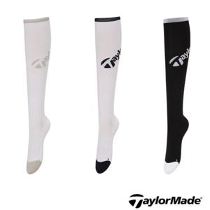 [테일러메이드] 테일러메이드 어패럴 골프 양말 AS65606 999  여성 레터링 포인트 니삭스(38CM)긴양말  미끄럼방지 실리콘 TWAS6