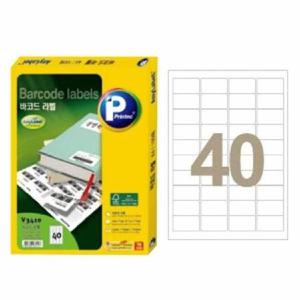A4라벨지 라벨지 바코드용 40칸 프린텍 V3410 100매