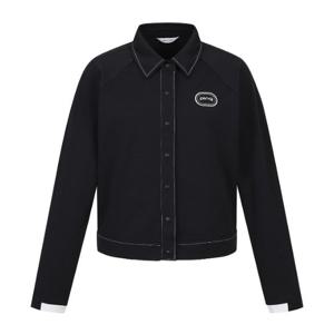 M 핑골프 NQC 121E3TR251_BK 여성  스티치 카라 긴팔 티셔츠